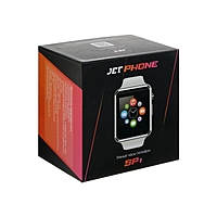 Смарт-часы Jet PHONE SP1, цветной дисплей 1.54", Bluetooth 4.0, камера, серебристые