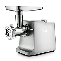 Мясорубка Kitfort KT-2108, 1800 Вт, 1.4 кг/мин, 5 насадок, реверс, серебристая