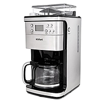 Кофемашина Kitfort KT-705, капельная, 1000 Вт, 1.5 л, серебристо-чёрная
