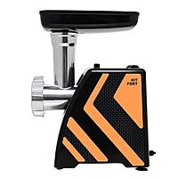 Мясорубка Kitfort KT-2101-3, 1500 Вт, 1.2 кг/мин, 4 насадки, реверс, оранжевая