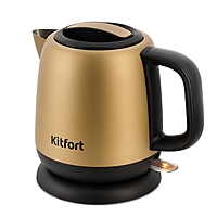 Чайник электрический Kitfort KT-6111, 1630 Вт, 1 л, металл, автоотключение, бронзовый