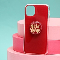 Набор попсокет и чехол для iPhone 11 «С Новым Годом», 7,6 × 15,1 см