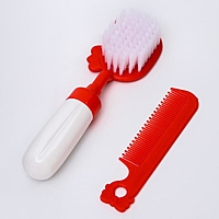 Набор расчёсок  "Мяу", 2 предмета: расчёска с зубчиками + щётка
