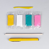 Набор для декора полимерной глиной ручки и карандаша "Единорог и радуга"
