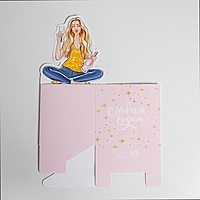 Коробка для мини-букетов «С новым годом», девушка, 12 х 24 х 10 см