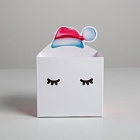 Коробка для мини-букетов «С новым годом», глазки, 12 х 16,5 х 10 см