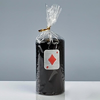 Свеча "Покер Пеньковая", 6×11,5 см, чёрная