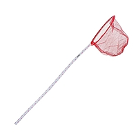 Сачок детский, бамбуковая ручка в горох 60 см, d=20 см, цвета МИКС