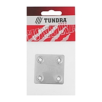 Пластина крепёжная TUNDRA, 48х48х1.2 мм, цинк, в упаковке 1 шт.