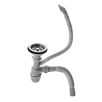 Мойка кухонная MIXLINE 528190, врезная, 0.6 мм, 57х45х16 см, левая, вып. 3 1/2", с сифоном