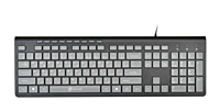 Клавиатура Oklick 480M проводная, черный/серый, USB, цифровой блок