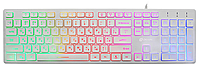Клавиатура Oklick 550ML белый, USB slim Multimedia LED