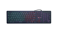 Клавиатура Oklick 420MRL черный, USB slim Multimedia LED