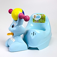 Горшок-игрушка «Зайчик», цвет пастельно-голубой
