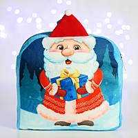 Рюкзак детский "Дед Мороз с подарком" 24*24 см