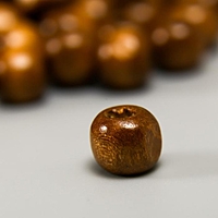 Бусины деревянные "Астра" круглые, 10 мм, 50 гр, коричневый