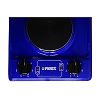 Плита REEX CTE- 32d Bl, 2200 Вт, электрическая, 2 конфорки, синий