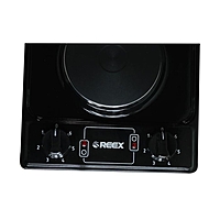 Плита REEX CTE- 32d Bk, 2200 Вт, электрическая, 2 конфорки, чёрная