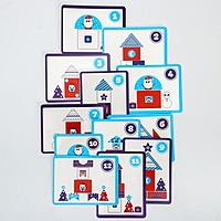 Детский развивающий игровой набор "Зимний строитель" EVA+карточки