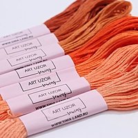 Набор ниток мулине, 8 ± 1 м, 7 шт, цвет оранжевый спектр