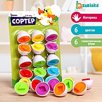 ZABIAKA Сортер "Яйца", 6 цветов и геометрических фигур