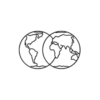 Деревянный интерьерный пазл EWA Design «Полушария Земли»