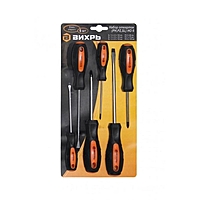 Набор отверток "Вихрь" 73/6/2/13, PH/PZ/SL, 6 шт, 150 мм