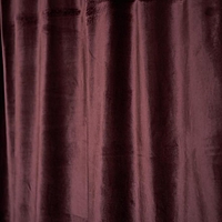 Комплект портьер, размер 135 × 260 см-2 шт, вельвет, бордовый