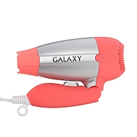 Фен Galaxy GL 4301, 1000 Вт, складной, 2 скорости, коралловый