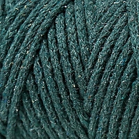 Шнур для вязания без сердечника 100% хлопок, ширина 3мм 100м/250гр (Изумруд)