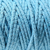 Шнур для вязания 100% хлопок, ширина 5 мм 100м/450гр (Бирюзовый)