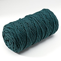 Шнур для вязания 100% хлопок, ширина 5 мм 100м/450гр (Изумруд)