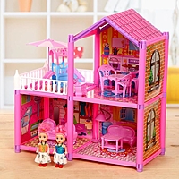 Дом для кукол "Коттедж" с куклами, с аксессуарами