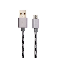 Кабель Borofone BX24, micro USB - USB, 2.4 А, 1 м, графит