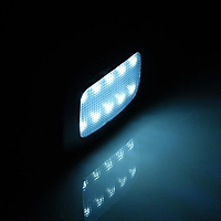 Светильник светодиодный на магните в автомобиль, 10 LED, черный