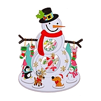 Набор для творчества - создай новогоднее украшение "Снеговик"