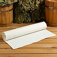 Коврик для бани и сауны "Царский размер", 160×50 см, белый