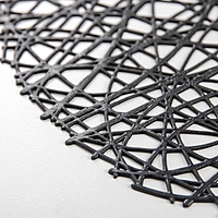 Набор салфеток кухонных 4 шт "Паутинка" 38х38 см, цвет черный