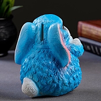 Копилка "Кролик с бантиком" голубой, 15см