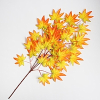 Декор "Листья на ветке" цвет зелено-желто-оранжевый