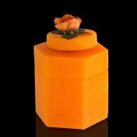 Музыкальная Шкатулка "Цветы оранж", аромат апельсина