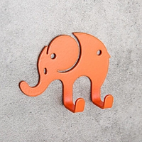 Вешалка интерьерная, детская Слон, оранжевый,