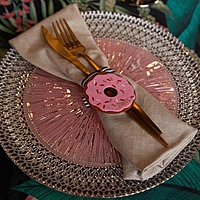Декор для салфетки "Пончик" 6,1 х 7,1 см, 100% п/э, фетр