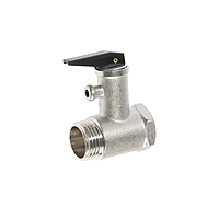 Предохранительный клапан ZEIN, для водонагревателя, 1/2", с курком, латунь, никелированный