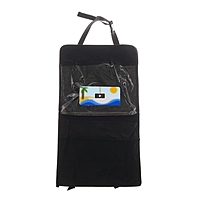 Органайзер на переднее сиденье, 50 х 29 см, 3 кармана с нишей для планшета, оксфорд, черный   509928