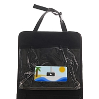 Органайзер на переднее сиденье, 50 х 29 см, 3 кармана с нишей для планшета, оксфорд, черный   509928