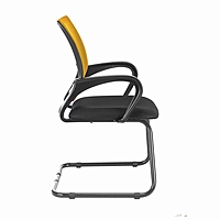 Кресло для приемных BRABIX "Fly CF-100", оранжевое/черное, 532088