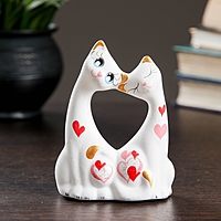 Сувенир "Коты влюбленные" малые белые