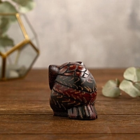 Интерьерный сувенир "Совёнок с росписью" дерево, батик 8 см