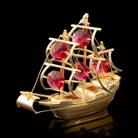 Сувенир «Корабль», 10х3х8 см, с кристаллами Сваровски